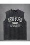 New York Athlete Crew Neck Washed Vintage Unisex Oversize T-Shirt