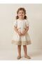 Linen Girls' Dress with Bow Detail