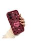 Vivo V60 Lite Compatible Shockproof Simple Claret Red Silicone Phone Case Heart Pattern - 2