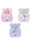 Metal Piggy Bank with Little Mouse Figure - Children's Savings Box with Lock and Key, Pink - 3