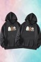 2-Piece Lover Couple Combination Printed Hooded Sweatshirt