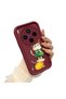 Vivo X300 Compatible Cat Pattern Shockproof Simple Claret Red Silicone Phone Case - 2