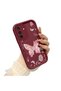 Samsung Galaxy A26 Compatible Shockproof Simple Claret Red Silicone Phone Case Butterfly Pattern - 2