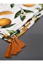 Tablecloth (Orange) High-Quality Duck Fabric (Panama Linen) Stain-Resistant & Water-Repellent Technology - 4