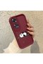 Oppo A60 Compatible Panda Pattern Shockproof Simple Claret Red Silicone Phone Case - 3