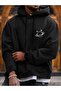 Unisex Saturn Printed Hooded Sweatshirt