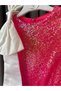 Satin Ribbon Detailed Sequin Costume Party Girl's Dress - 5