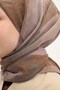 وشاح أوليندا من مزيج الحرير بنمط تجريدي من فرو المنك 90x90 - 5