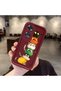 Oppo A60 Compatible Cat Pattern Shockproof Simple Claret Red Silicone Phone Case
