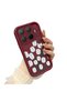 Mi 15t Pro Compatible Shockproof Simple Claret Red Silicone Phone Case Flower Pattern - 2
