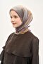 وشاح أوليندا من مزيج الحرير بنمط تجريدي باللون الرمادي 90x90 - 4