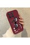 Poco F8 Pro 5g Compatible Shockproof Simple Claret Red Silicone Phone Case Glasses Pattern - 3