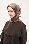 وشاح أوليندا من مزيج الحرير بنمط تجريدي باللون الأرجواني 90x90 - 3