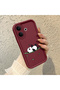 Vivo V60 Lite Compatible Panda Pattern Shockproof Simple Claret Red Silicone Phone Case - 3
