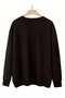 Heart Print Crew Neck Sweatshirt - 2