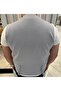 Men's Light Gray V-Neck Slim Fit Full Fabric Vest - 2
