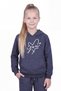 Hooded Kangaroo Pocket Sweatshirt for Girls with Print Detail - 3