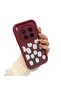 Vivo X300 Pro Compatible Shockproof Simple Claret Red Silicone Phone Case Flower Pattern - 2