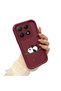 Mi 15t Compatible Panda Pattern Shockproof Simple Claret Red Silicone Phone Case - 2