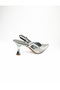 80 Silver Heeled Evening Dress Women's Shoes - 4