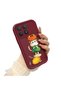 Poco F8 Pro 5g Compatible Cat Pattern Shockproof Simple Claret Red Silicone Phone Case - 2