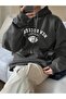 Unisex Large Size Printed Hooded Sweatshirt - 2