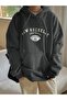 Unisex Large Size Printed Hooded Sweatshirt