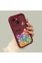 Simple Maroon Silicone Phone Case for Tecno Spark 40C Compatible Shockproof Smile Pattern - 3