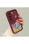 For Tecno Camon 40 Pro 5g Compatible Shockproof Simple Claret Red Silicone Phone Case Smile Pattern - 3