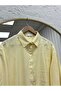 Nurcan Cupra Hidden Patch Sleeve Gathered Shirt-Na771 Yellow - 3