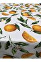 Tablecloth (Orange) High-Quality Duck Fabric (Panama Linen) Stain-Resistant & Water-Repellent Technology - 2