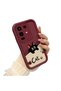 Infinix Note 50 Pro 4g Compatible Shockproof Simple Claret Red Silicone Phone Case Cat Pattern - 2