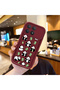 Poco F8 Pro 5g Compatible Shockproof Simple Claret Red Silicone Phone Case Panda Pattern