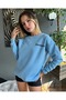 Women's Plus Size Anesthesia Printed Oversize Crew Neck Sweatshirt - 2