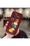 Vivo Y19S Compatible Cat Pattern Shockproof Simple Claret Red Silicone Phone Case