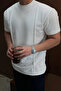 Men's Stripe Detailed Slim Fit T-Shirt Crew Neck Casual Cotton T-Shirt - 3