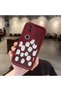 Vivo V50 Compatible Shockproof Simple Claret Red Silicone Phone Case Flower Pattern