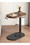 4-pieces Modern Coffee Table | C-shaped Side Table With Brown Color With Black Frame 60x29x39 Cm - 4