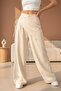Women's High Waist Asymmetrical Design Palazzo Trousers - 5