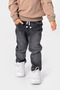 Baby Boy Elastic Waist Drawstring Pocket Comfortable Cut Jeans Trousers - 4