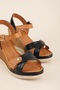 Genuine Leather Padded Heeled Casual Sandals Pkr.505 Black - 3