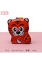 Metal Piggy Bank with Baby Tiger Figure - Children's Savings Box with Lock and Key, Red