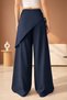Women's High Waist Asymmetrical Design Palazzo Trousers - 3