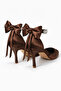 Women's Stiletto Stone Ankle Bow Heeled Shoes 8 cm - 2