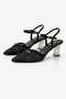 Melinta Lace Crystal Stone Heeled Shoes - 3