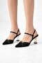 Melinta Lace Crystal Stone Heeled Shoes - 2
