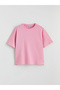 Lcw Kids Pink Crew Neck Girls' T-Shirt and Sweatpants - 2