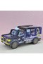Truck Metal Piggy Bank with Astronaut Figure - Children's Savings Box with Lock and Key, Navy Blue