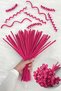 100 Pieces of Fuchsia Chenille 30cm, Furry Plush Velvet Wire, Handicraft, Flower, Gift, Decoration, School, Event