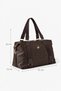 Large Brown Lettered Soft Leather Women's Hand & Shoulder Bag – Stylish Spacious Bag for Sports, Daily Use, and Short Trips - 4